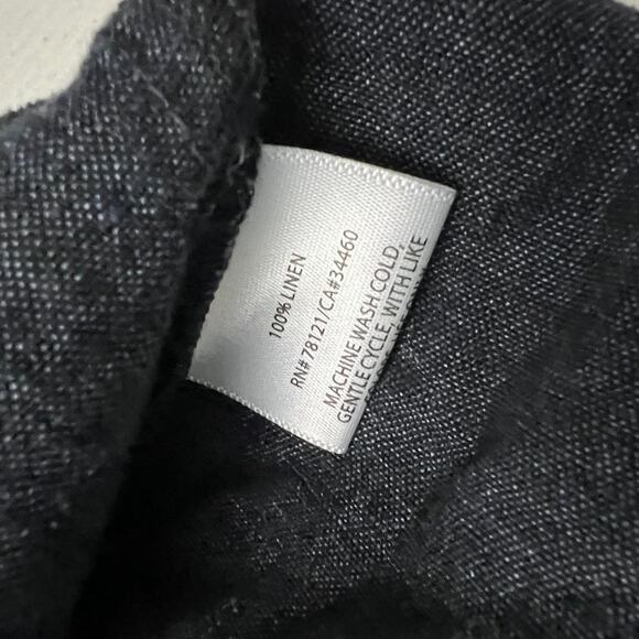 Eileen Fisher Linen Dress Long Sleeve Snap Front Size Small - Picture 9 of 10